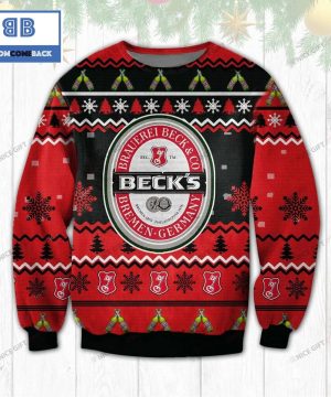 becks beer christmas ugly sweater 3 4nGbh