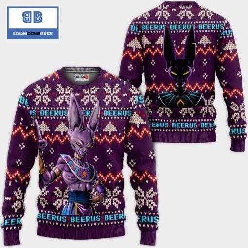 Beerus Dragon Ball Anime Ugly Christmas Sweater