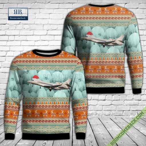 Belgian Air Force Dassault Falcon 7X Ugly Christmas Sweater