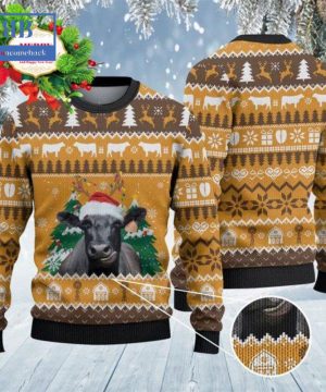 Black Angus Christmas On The Farm Ugly Christmas Sweater