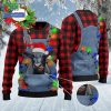 Black Angus Christmas Tree Snowman Style 2 Ugly Christmas Sweater