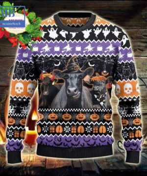 Black Angus Halloween Night Ugly Christmas Sweater