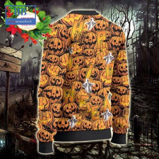 Black Angus Halloween Pumpkin Ugly Christmas Sweater