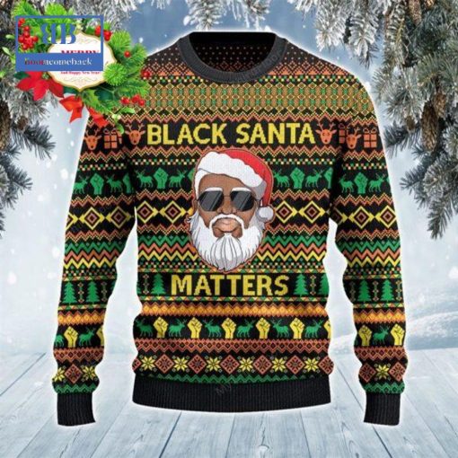 Black Santa Matters Ugly Christmas Sweater