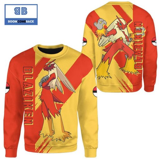 Blaziken Pokemon Anime Christmas 3D Sweatshirt