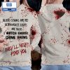 Blood American Flag Halloween 3D Hoodie