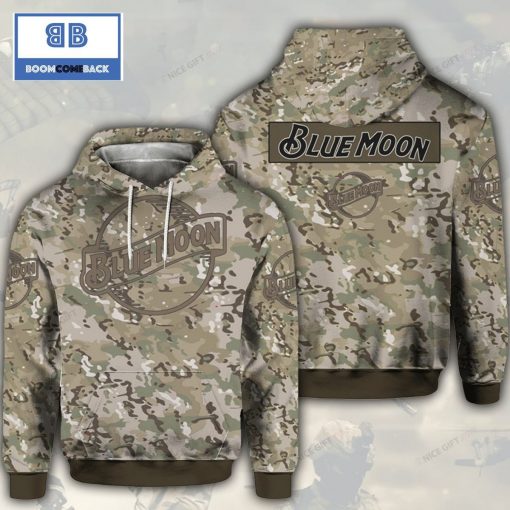 Blue Moon Camouflage 3D Hoodie