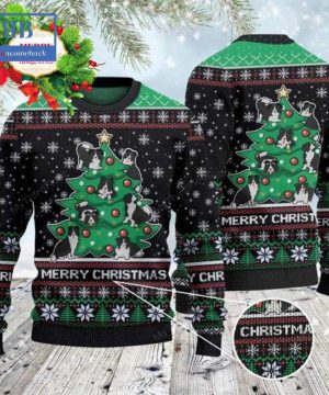 Border Collie Christmas Tree Ugly Christmas Sweater