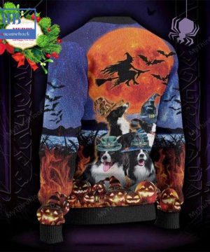 border collie witch halloween ugly christmas sweater 5 bqf6H