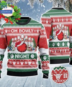 Bowling Oh Bowly Night Ugly Christmas Sweater