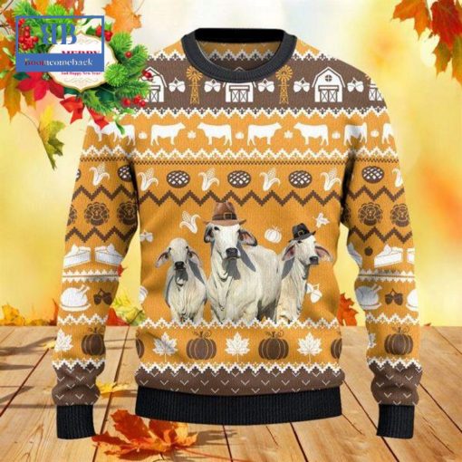 Brahman Thanksgiving Gift Ugly Christmas Sweater