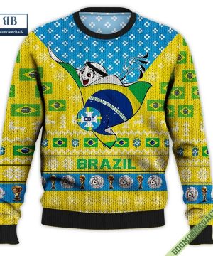 brazil world cup 2022 mascot ugly christmas sweater hoodie t shirt 3 4fScp