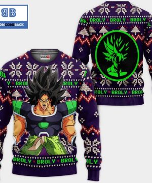 broly dragon ball anime ugly christmas sweater 3 VrDyt