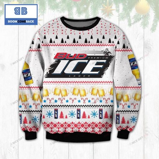 Bud Ice Beer Christmas Ugly Sweater