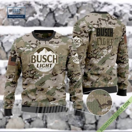 Bud Light American Camouflage 3D Ugly Christmas Sweater