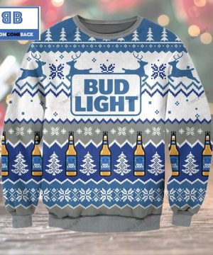 Bud Light Beer Bottles Pattern Custom Christmas Ugly Sweater