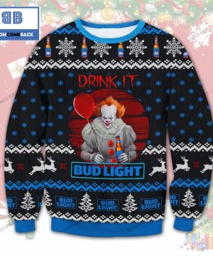 bud light beer it drink it christmas ugly sweater 3 eYcAY