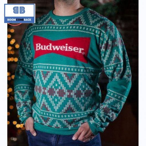 Budweiser Bowtie Beer Christmas 3D Sweater