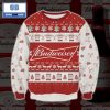 Budweiser Reindeer And Snowflake Pattern Christmas 3D Sweater