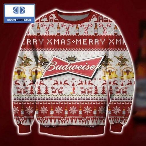 Budweiser Merry Xmas Ugly Sweater