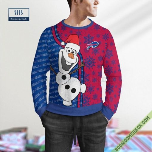 Buffalo Bills Olaf Christmas Ugly Sweater