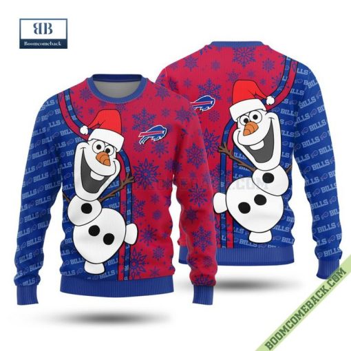 Buffalo Bills Olaf Christmas Ugly Sweater