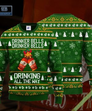 Buffalo Trace Drinker Bells Drinker Bells Drinking All The Way Ugly Christmas Sweater