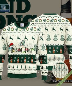 Buffalo Trace Santa Hat Christmas Ugly Christmas Sweater Hoodie Zip Hoodie Bomber Jacket