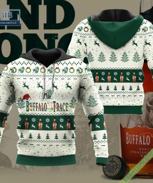 Buffalo Trace Santa Hat Christmas Ugly Christmas Sweater Hoodie Zip Hoodie Bomber Jacket