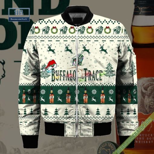 Buffalo Trace Santa Hat Christmas Ugly Christmas Sweater Hoodie Zip Hoodie Bomber Jacket