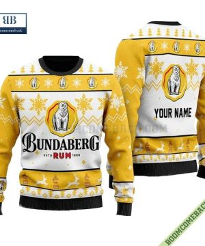 Bundaberg Rum Custom Name Ugly Christmas Sweater