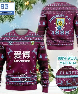 Burnley FC 3D Ugly Christmas Sweater