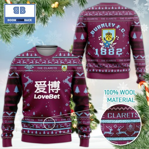 Burnley FC 3D Ugly Christmas Sweater