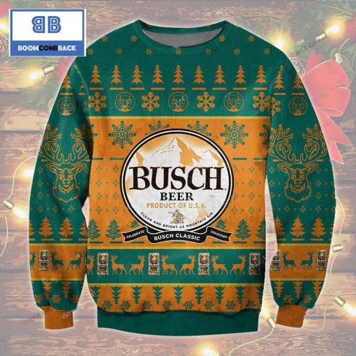 Busch Beer Christmas Ugly Sweater