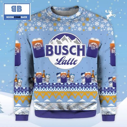 Busch Latte Beer Christmas Ugly Sweater