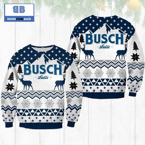 Busch Latte Beer Christmas Ugly Sweater