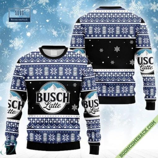 Busch Latte Snowflake Christmas Ugly Sweater