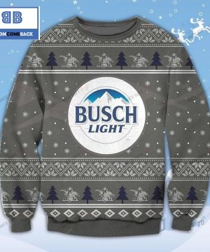 Busch Light Beer Christmas Grey Ugly Sweater