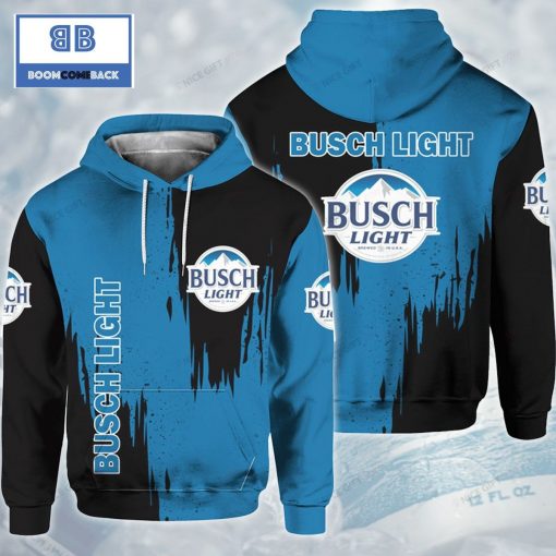 Busch Light Black And Blue 3D Hoodie