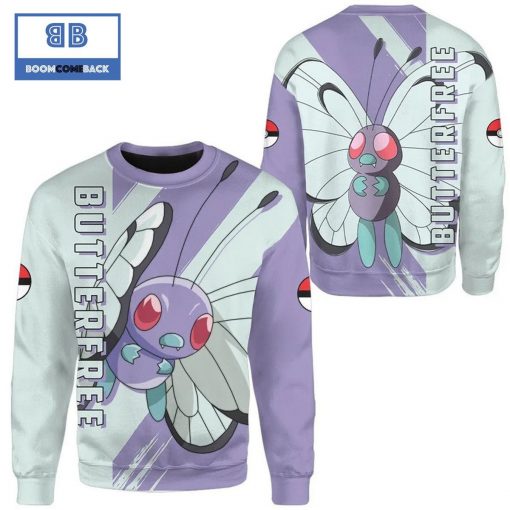 Butterfree Pokemon Anime Christmas 3D Sweatshirt