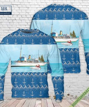 Canada CSS Acadia Museum Ship Ugly Christmas Sweater