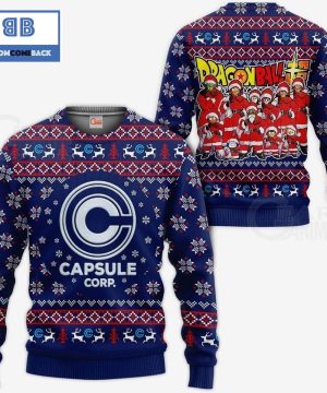 Capsule Satan Claus Dragon Ball Anime Ugly Christmas Sweater