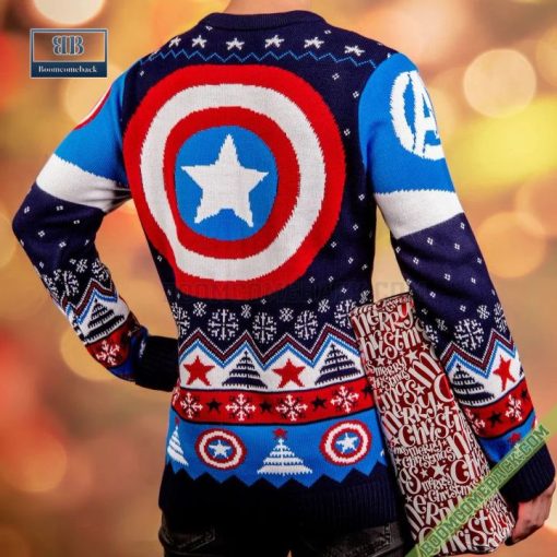 Captain America Uniform Cosplay Ugly Christmas Sweater