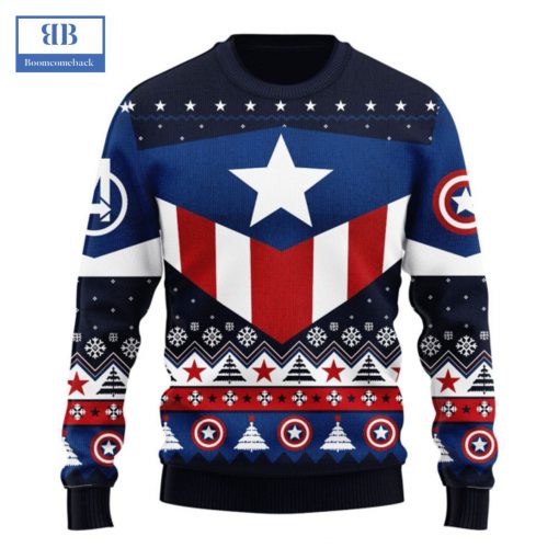 Captain America Ver 1 Ugly Christmas Sweater