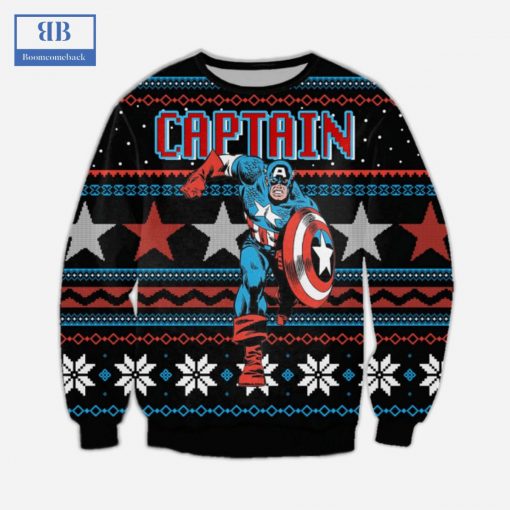 Captain America Ver 2 Ugly Christmas Sweater