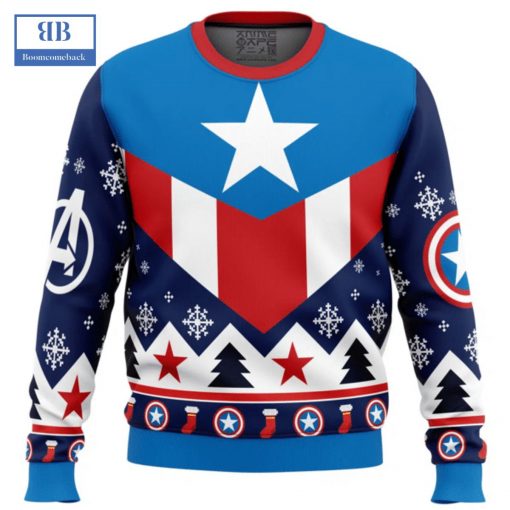 Captain America Ver 3 Ugly Christmas Sweater