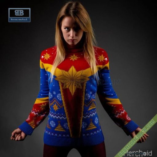 Captain Marvel Ugly Christmas Sweater Jumper