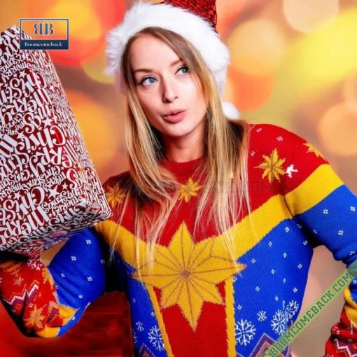 Captain Marvel Ugly Christmas Sweater Jumper