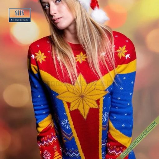 Captain Marvel Ugly Christmas Sweater Jumper