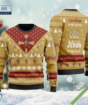 Captain Morgan In My Veins Jesus In My Heart Ugly Sweater